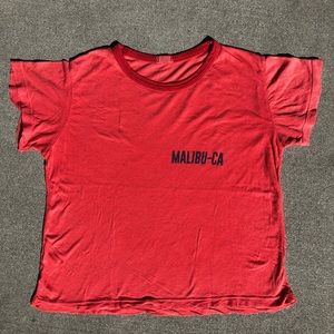 Brandy Melville red “Malibu-CA” top